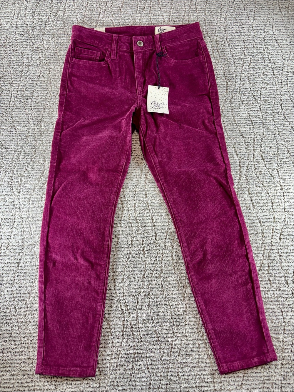 NWT Cosmic Blue Love by Pistola Women’s Size 27P Malaga Cropped Corduroys